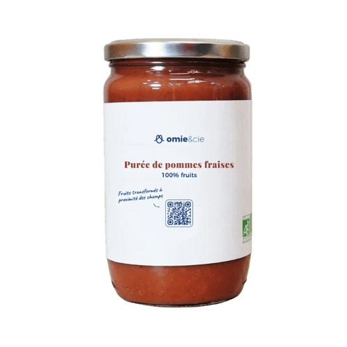 Omie - Purée de pomme et fraise bio - 660g