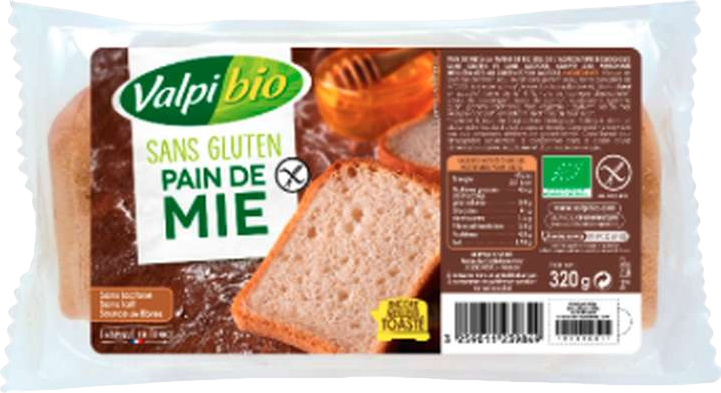 Pain de mie sans gluten bio - 320g