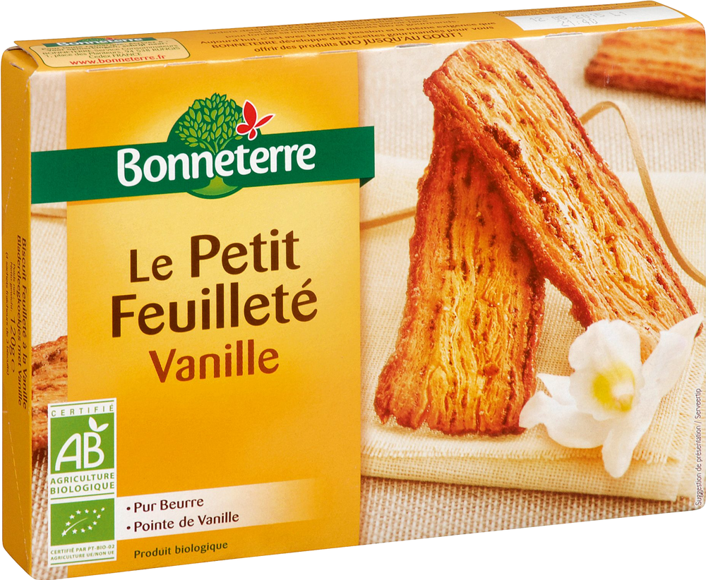 Petits feuilletés à la vanille bio - 120g