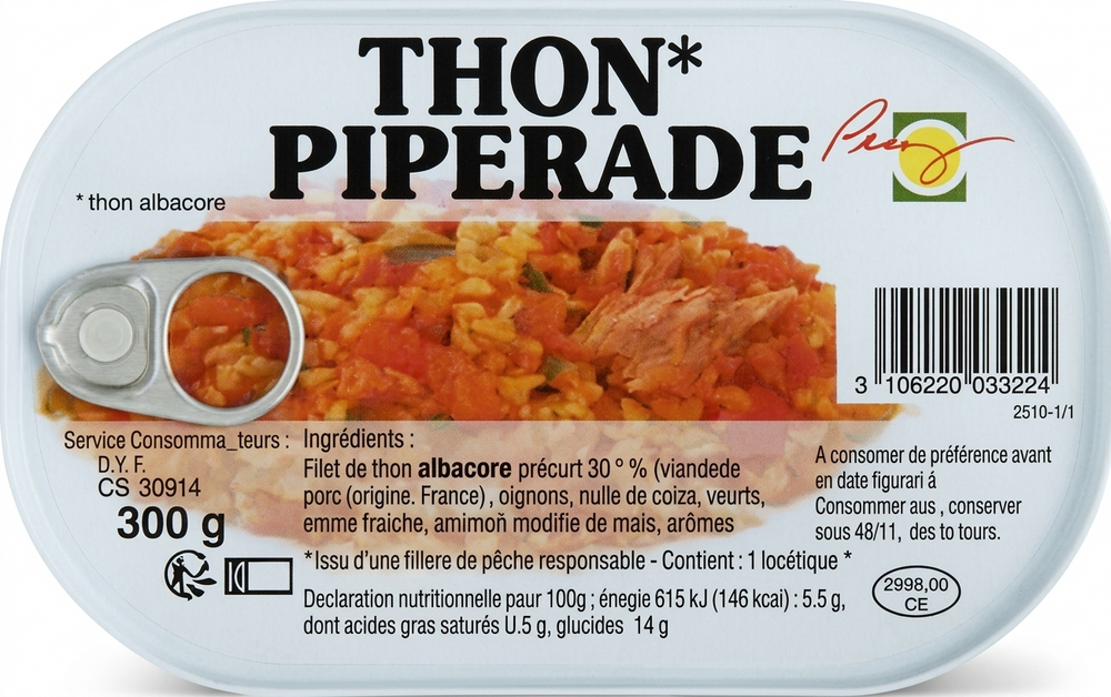 Peny - Thon piperade - 300g - 3106220033242