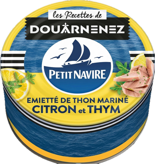 Petit Navire  - Émietté de thon mariné citron & thym - 180g  - 3019089044536