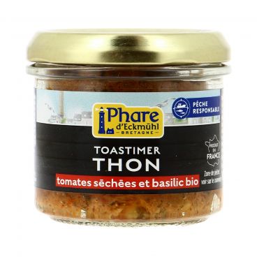 Phare D'Eckmühl - Toastimer de thon tomates séchées et basilic bio - 100g