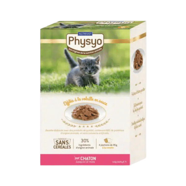 Physyo - Sachet fraîcheur à la volaille pour chaton - 4x85g