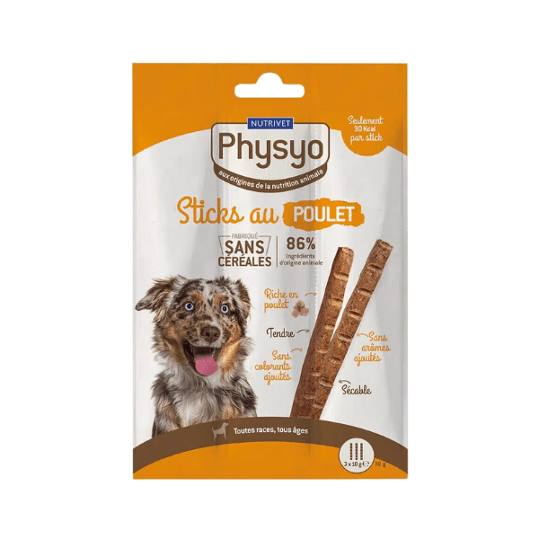 Physyo - Sticks au poulet pour chien - 30g