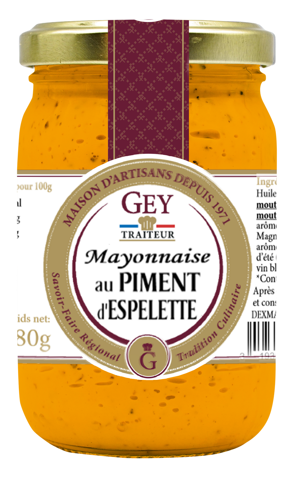 Mayonnaise au piment d'espelette - 180g