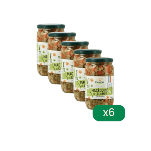 Priméal - Lot de 6 macédoine de légumes de France bio - 6 x 720ml