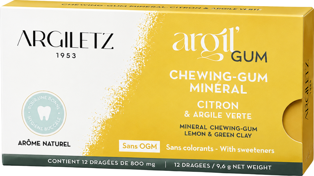 Argil'gum citron - 12 dragées