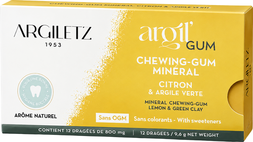 Argil'gum citron - 12 dragées