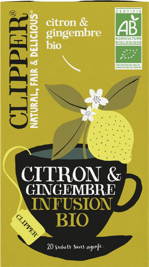 Infusion citron gingembre bio - 20 sachets