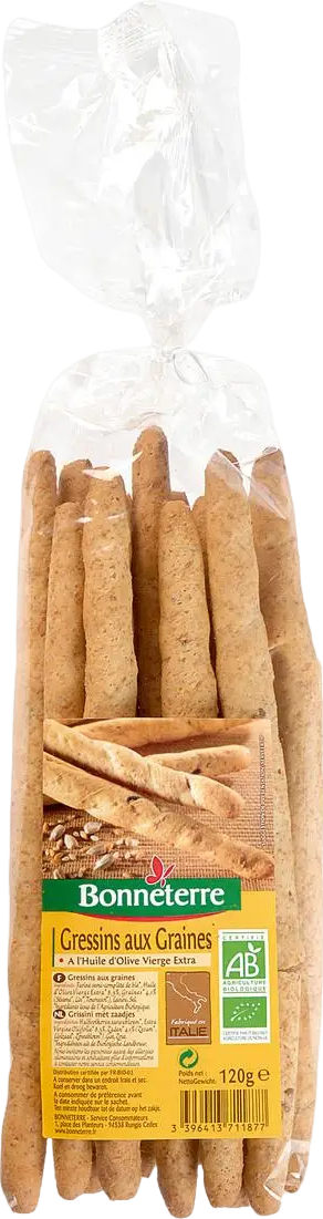 Gressins aux graines bio - 120g