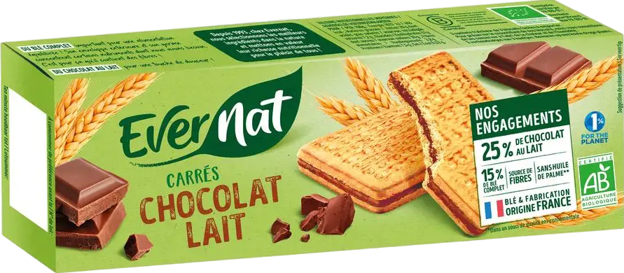 Biscuits goûter chocolat lait bio - 225g