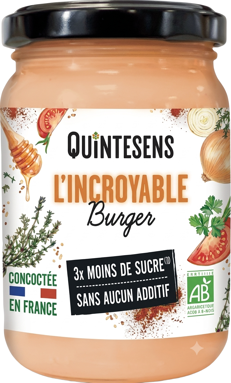 Quintesens - Sauce Burger Sans Additif bio - 180g - 3700663001105