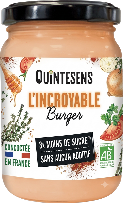 Quintesens - Sauce Burger Sans Additif bio - 180g - 3700663001105