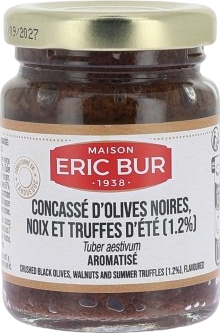 Concassée d'olives noires, noix et truffe d'été aromatisée - 90g