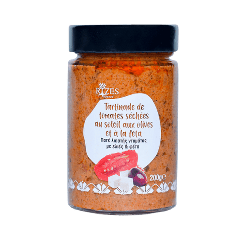 Rizes Greece - Tartinade de tomates séchées au soleil au soleil olives et feta - 200g