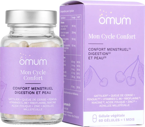 Mon Cycle Confort, confort menstruel, digestion et peau - 60 gélules