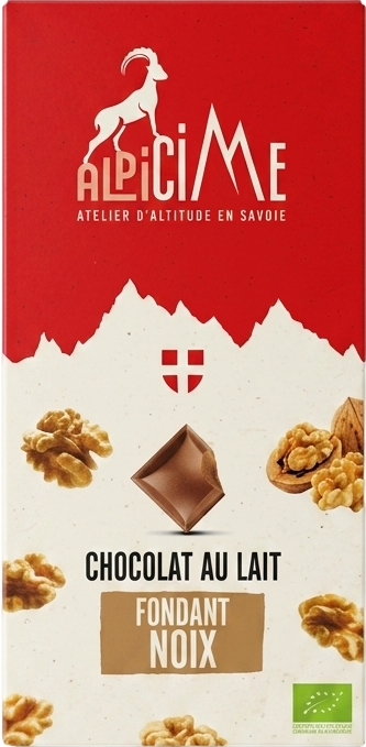 Tablette chocolat au lait fondant noix - Bio - 80g