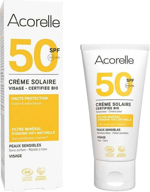 Crème solaire visage SPF 50 bio - 50ml