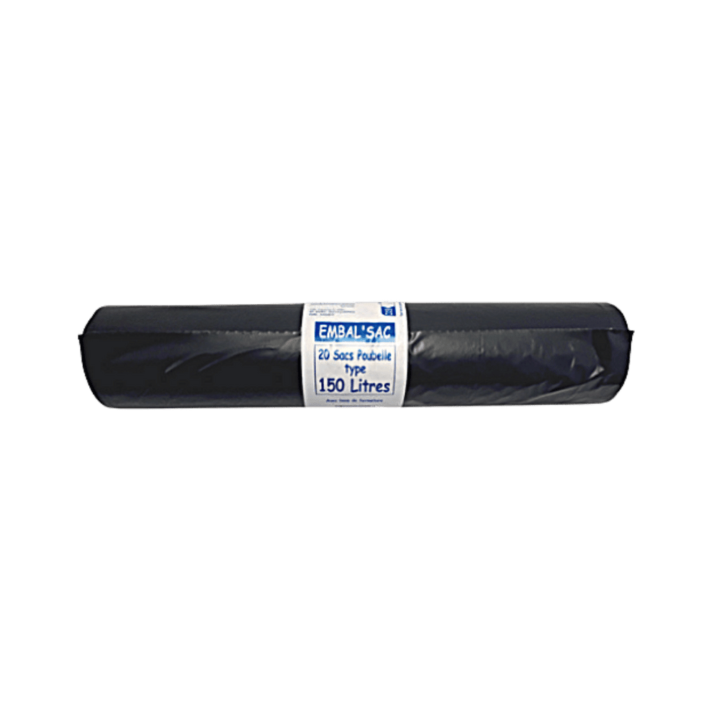 Sacs poubelles 150L avec lien de fermeture - x20 sacs