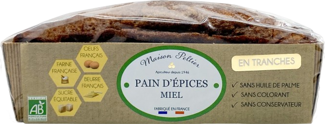 Pain d'épices tranché au miel bio - 250g