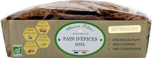 Pain d'épices tranché au miel bio - 250g