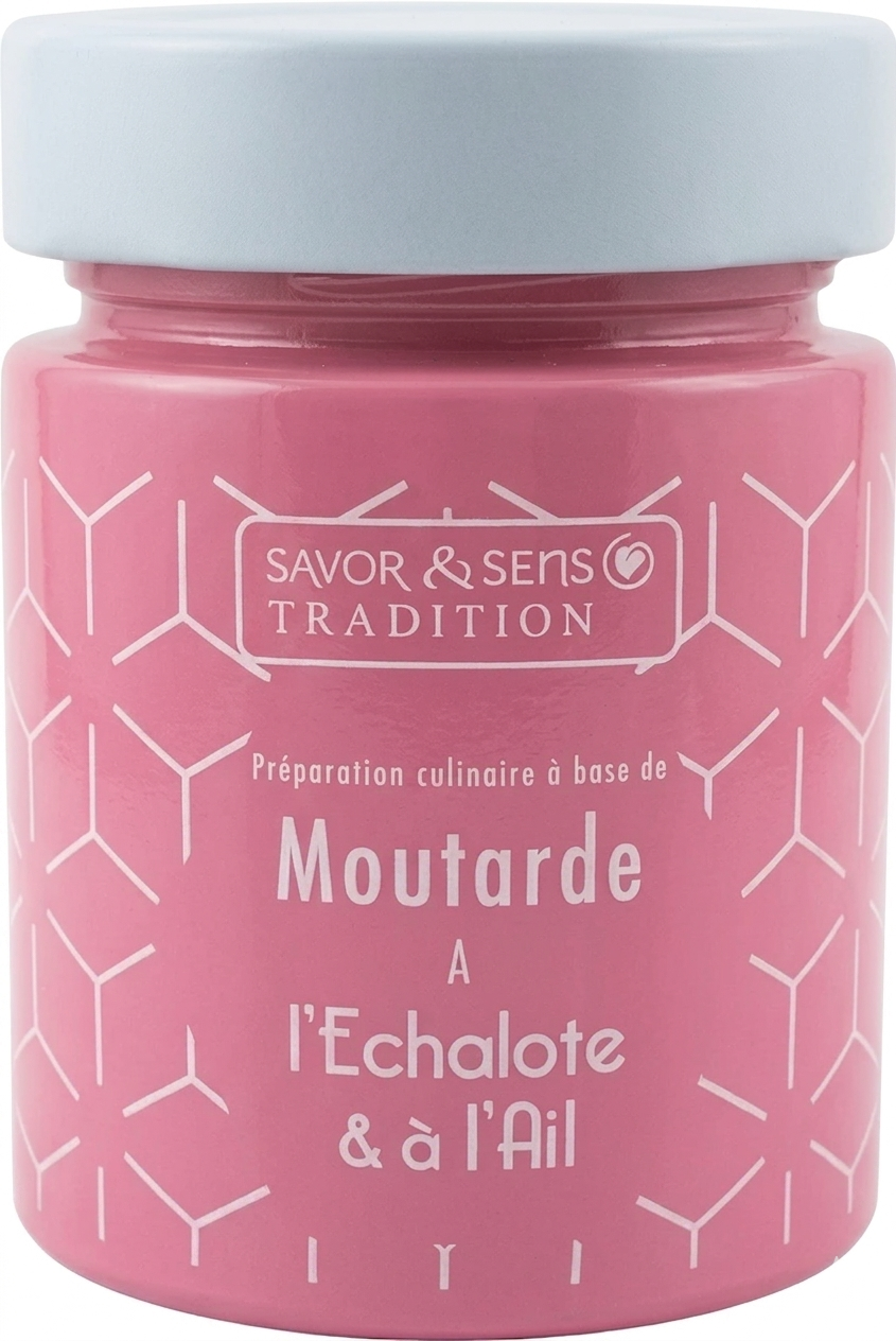 Savor et sens - Moutarde à l'échalote et à l'ail - 130g - 3760194212388