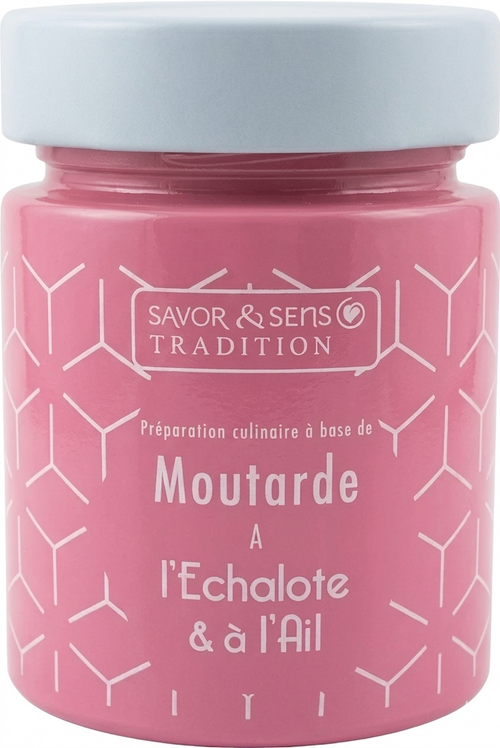 Savor et sens - Moutarde à l'échalote et à l'ail - 130g - 3760194212388