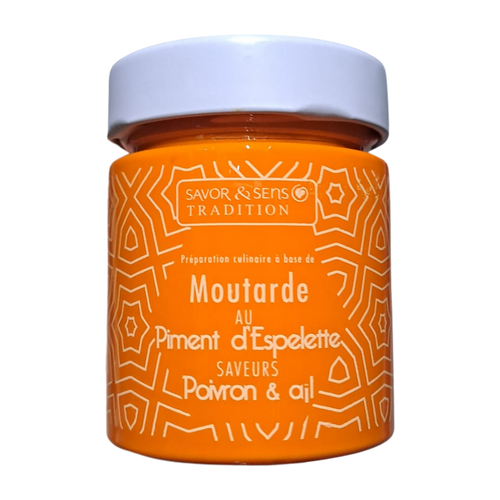 Savor et sens - Moutarde au piment d'Espelette saveurs poivron & ail - 130g - 3760194208091