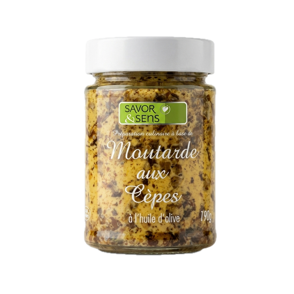 Savor et sens - Moutarde aux cèpes - 190g - 3760037580032