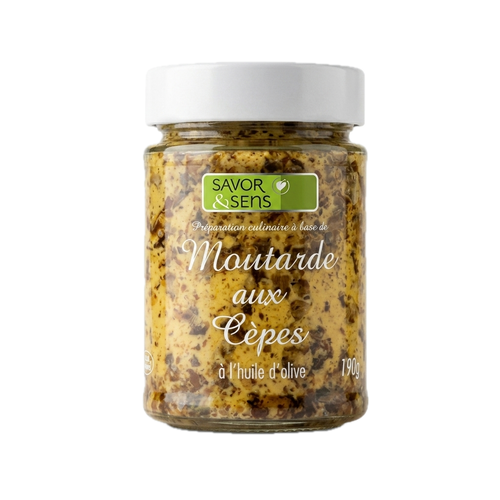 Savor et sens - Moutarde aux cèpes - 190g - 3760037580032