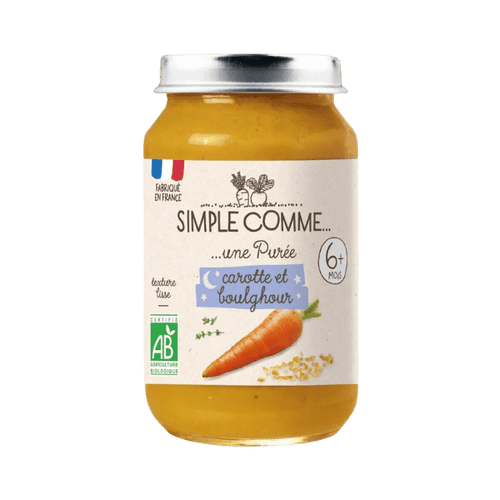 Simple Comme - Pot carottes et boulgour bio - 190g