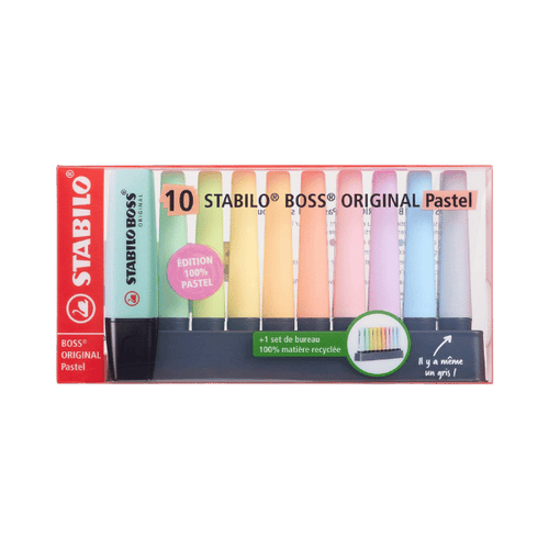 Stabilo - Set de 10 surligneurs pastel