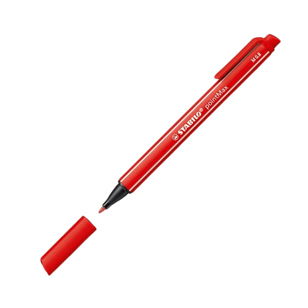 Stabilo - Stylo feutre Stabilo PointMax à capuchon pointe 1 mm - rouge