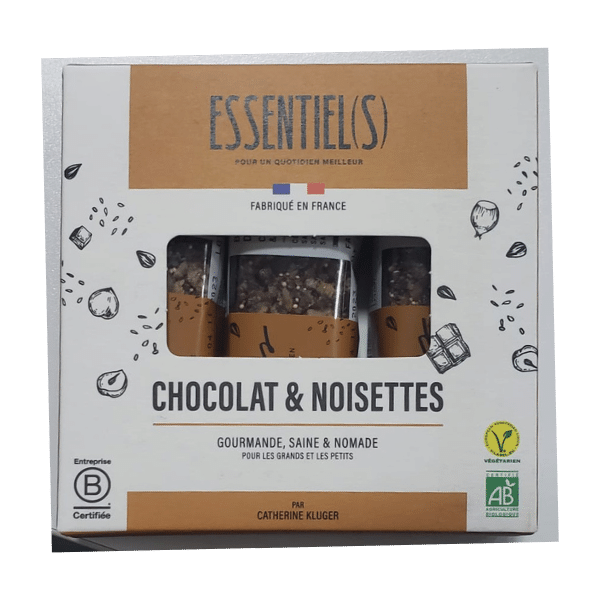 SuperNature - Étui de 3 barres céréales au chocolat et noisette bio - 120g