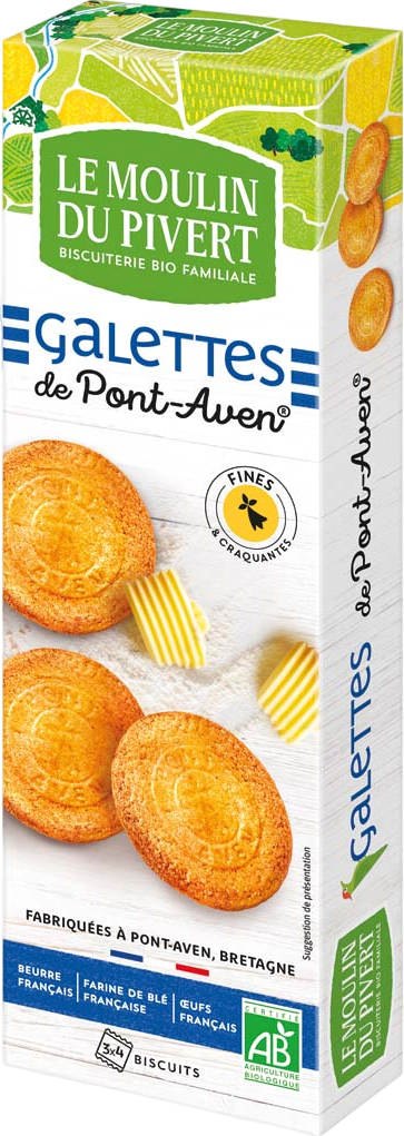 Galettes bretonnes pur beurre de Pont-Aven bio - 100g