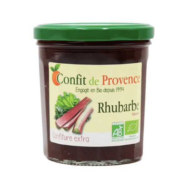 Confiture à la rhubarbe bio - 370g - Confit De Provence