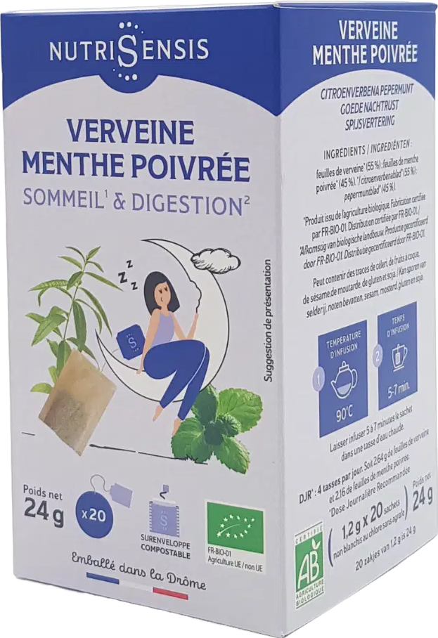 Tisane verveine-menthe bio - 20 sachets