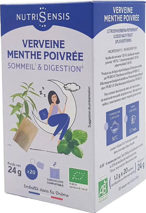 Tisane verveine-menthe bio - 20 sachets