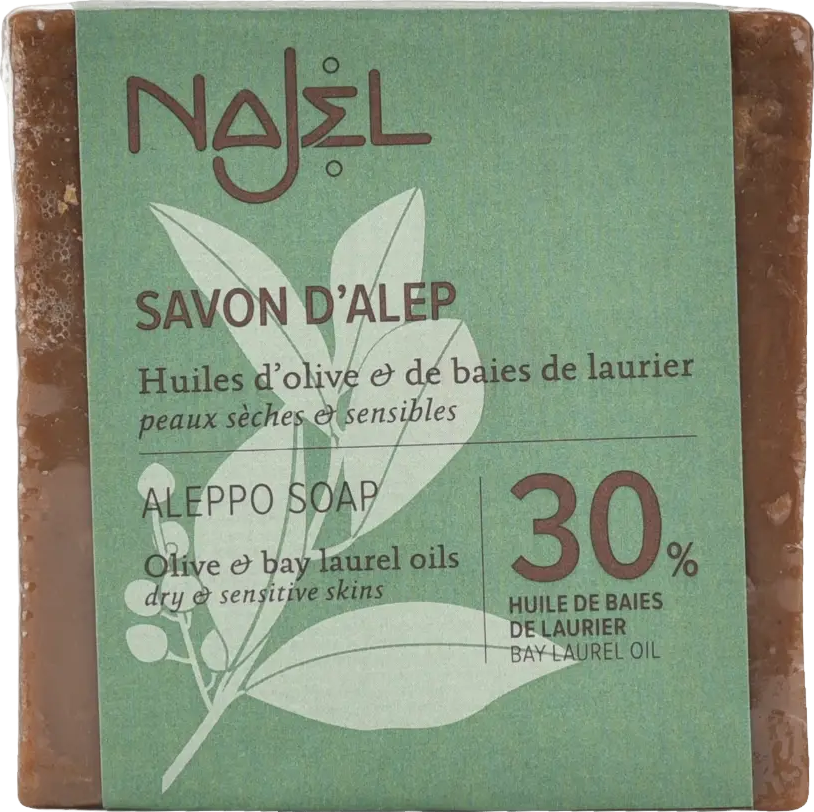 Savon d'Alep traditionnel peau sèche et sensible - 185g