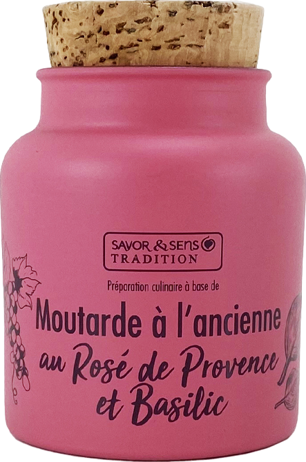 Moutarde Vin rosé et basilic - 110g