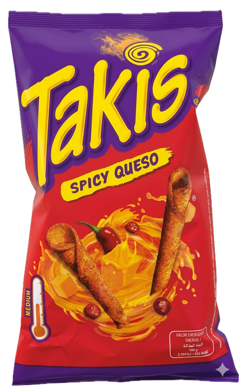Takis - Chips de maïs saveur fromage et piment - 90g  - 8412600049082