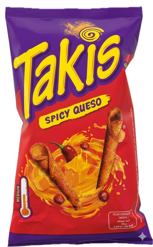 Takis - Chips de maïs saveur fromage et piment - 90g  - 8412600049082