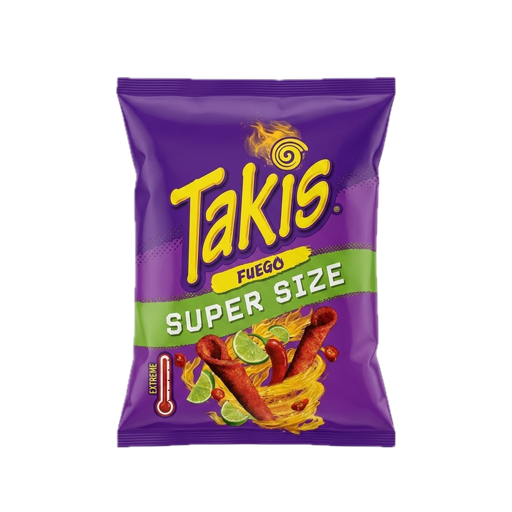 Takis - Chips de maïs saveur piment et citron vert - 160g - 8412600049401