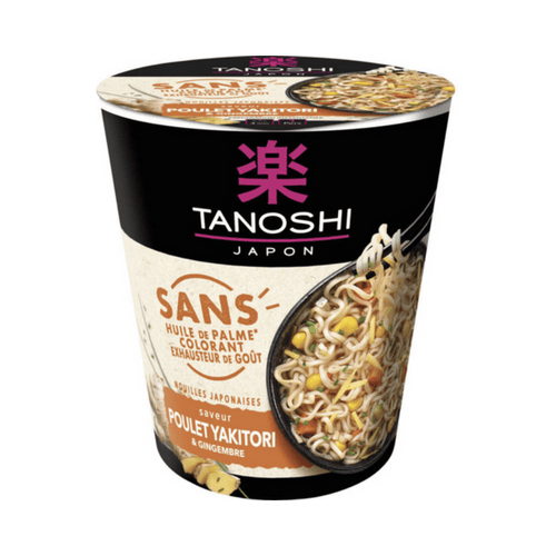 Tanoshi - Cup de nouilles au poulet Yakitori - 64g