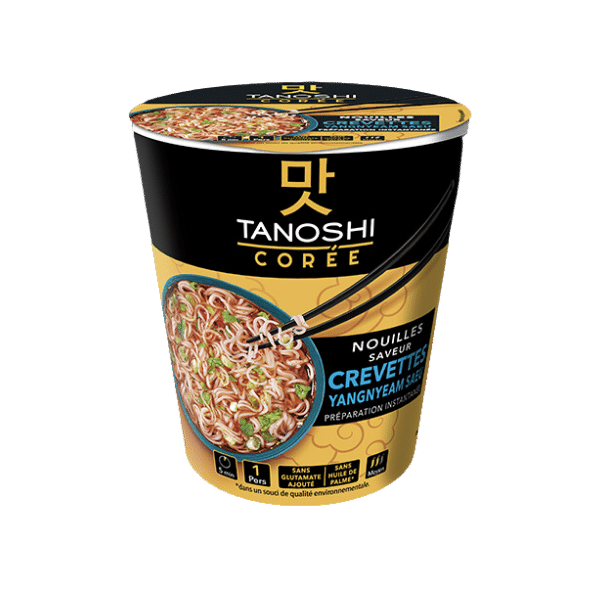 Tanoshi - Cup nouilles crevette yangnyeam - 65g