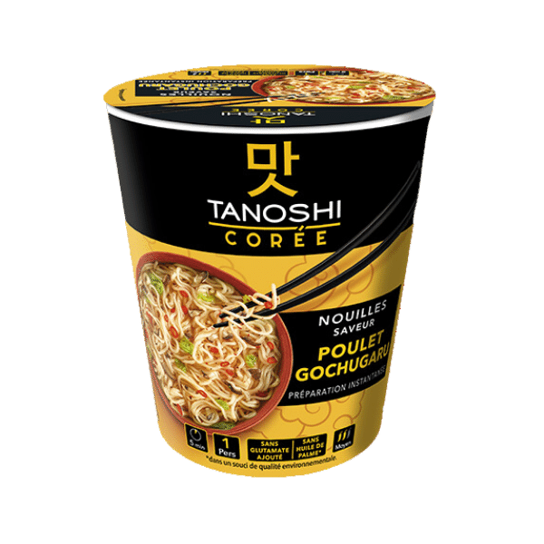 Tanoshi - Cup nouilles de poulet gochugaru - 65g