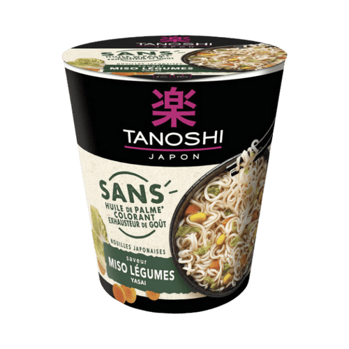 Tanoshi - Cup Nouilles Sans Colorant Légumes - 68g