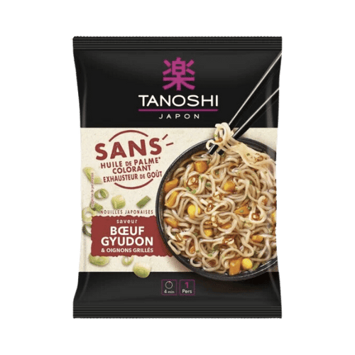 Tanoshi - Nouilles instantanées saveur Boeuf Gyudon - 73g