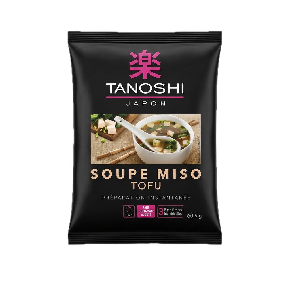 Tanoshi - Soupe miso au tofu - 60,9g - 3229820181349