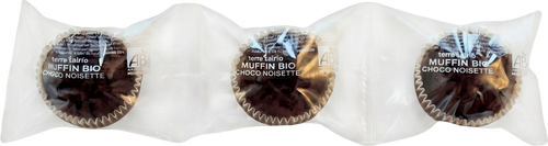 Terra Cérès - 3 mini-muffins chocolat noisette bio - 3x55g - 3770006030062